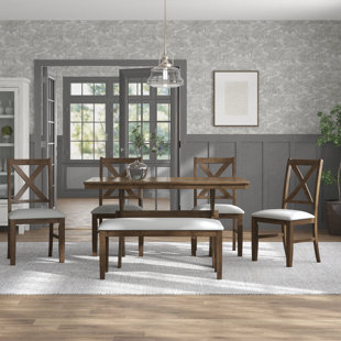 Dining Table with Chair and Bench Kitchen & Dining Room Sets You'll Love | Wayfair